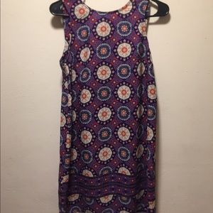 Print dress with heart back